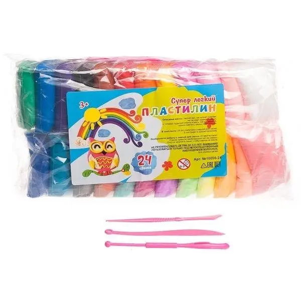 Пластилин Супер легкий 24 цвета