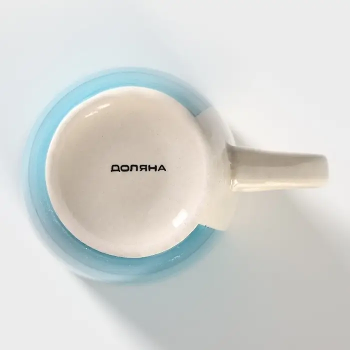 Кружка керамическая Доляна &laquo;Морской мир&raquo;, 360 мл, цвет голубой