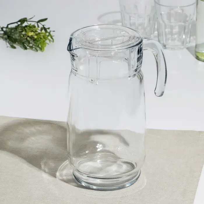 Кувшин стеклянный &laquo;Акватик&raquo;, 1650 мл, прозрачная акриловая крышка