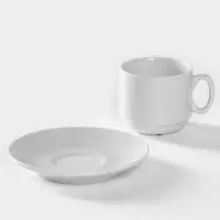 Кофейная пара фарфоровая &laquo;Мокко&raquo;, 100 мл, блюдце d=11,5 см