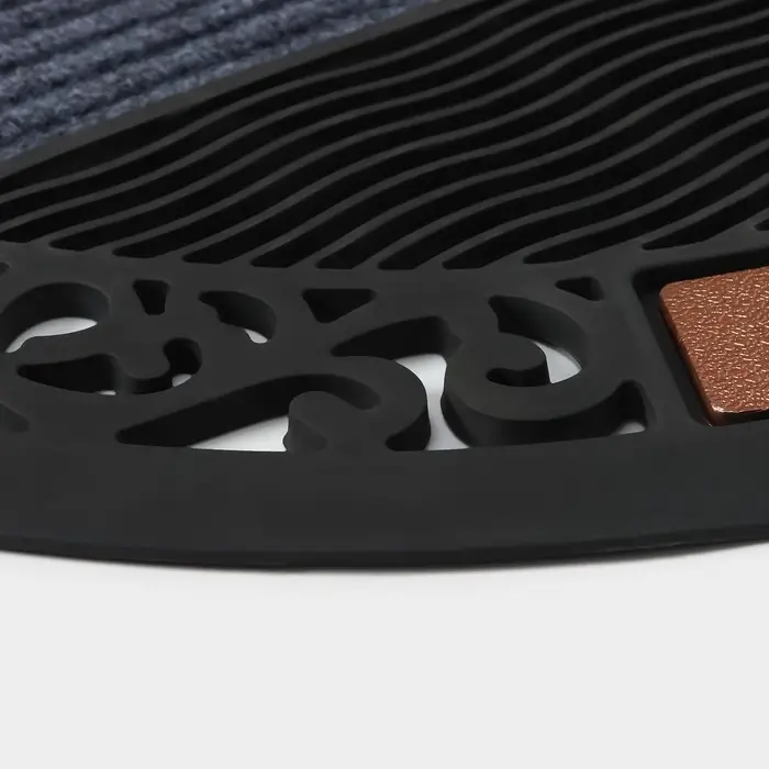 Коврик придверный Доляна Welcome, полукруглый, 50&times;80 см, цвет МИКС