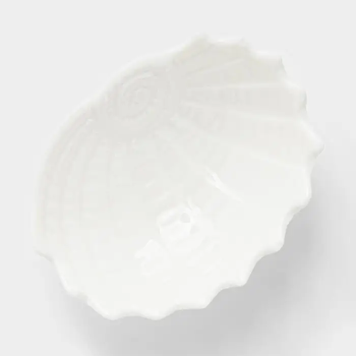 Блюдо керамическое &laquo;Ракушка&raquo;, 9&times;7&times;3 см, цвет белый