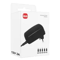 Блок питания 12V 2A 5.5*2.5 сетевой с адаптерами ISA