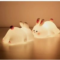 Ночник детский силиконовый светильник зайка HX16