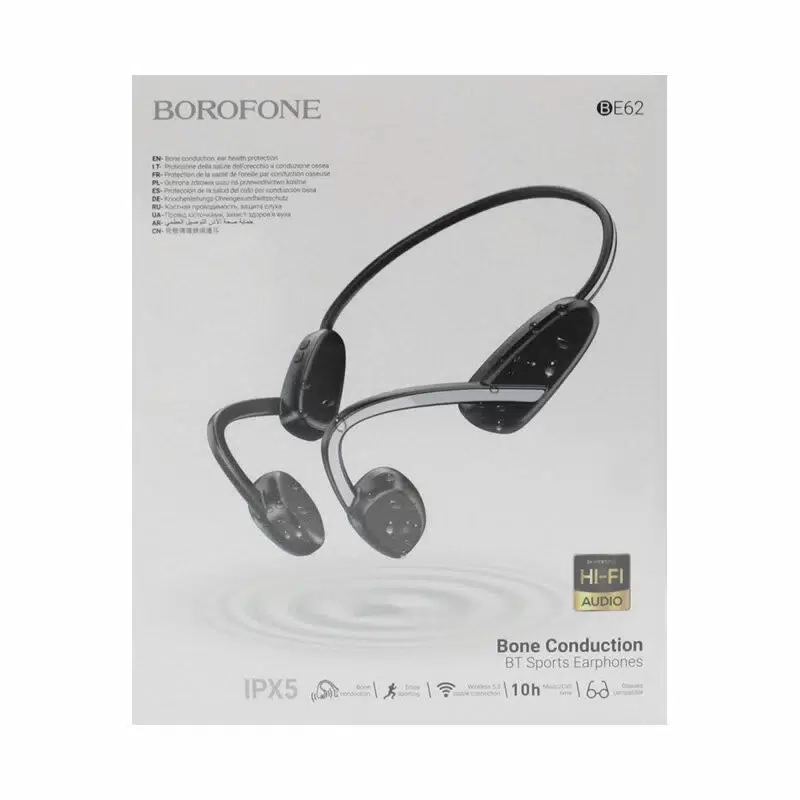 Спортивные наушники Bluetooth BOROFONE BE62 с костной проводимостью