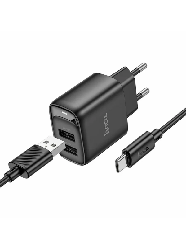 Зарядное устройство для iPhone и android+кабель USB-A-TYPE-C