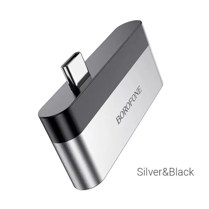 Адаптер переходник OTG BOROFONE DH2 Type-C to USB3.0 + HDMI (1 USB 3.0 + 1 HDMI)