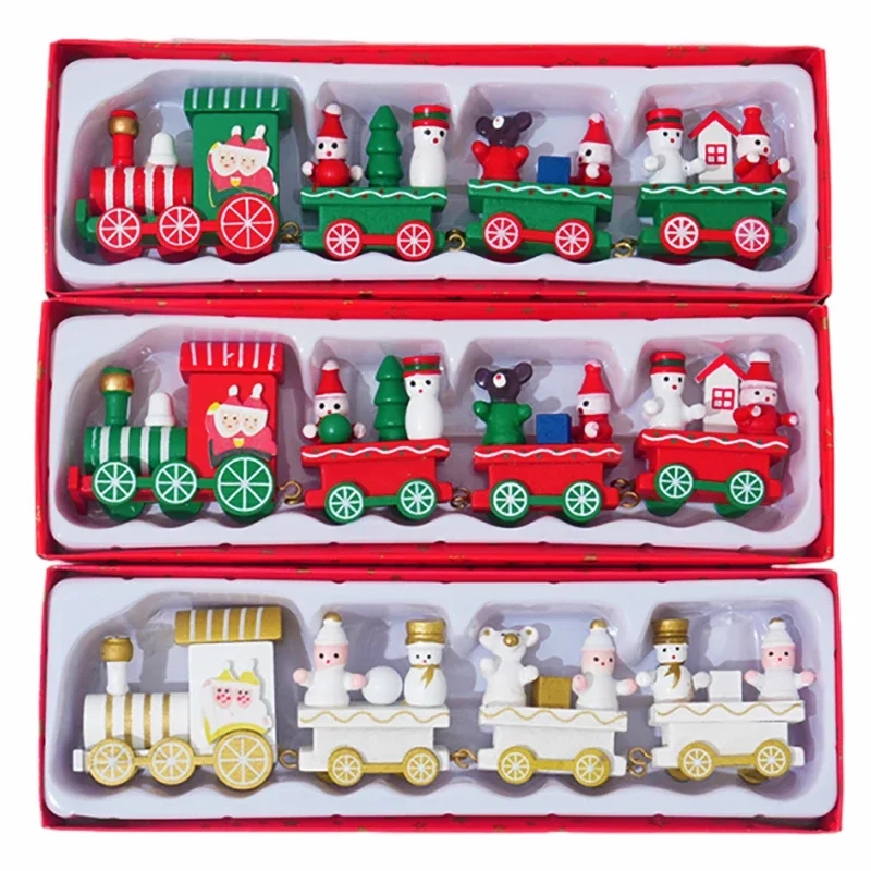 Новогодний паровозик 3 вагонч.20*5см
