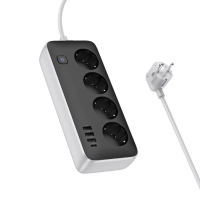 Сетевой фильтр на 4 розеток+3 USB+1 PD, 3м, AC21, HOCO