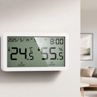 Термометр гигрометр комнатный с часами HX42 5в1