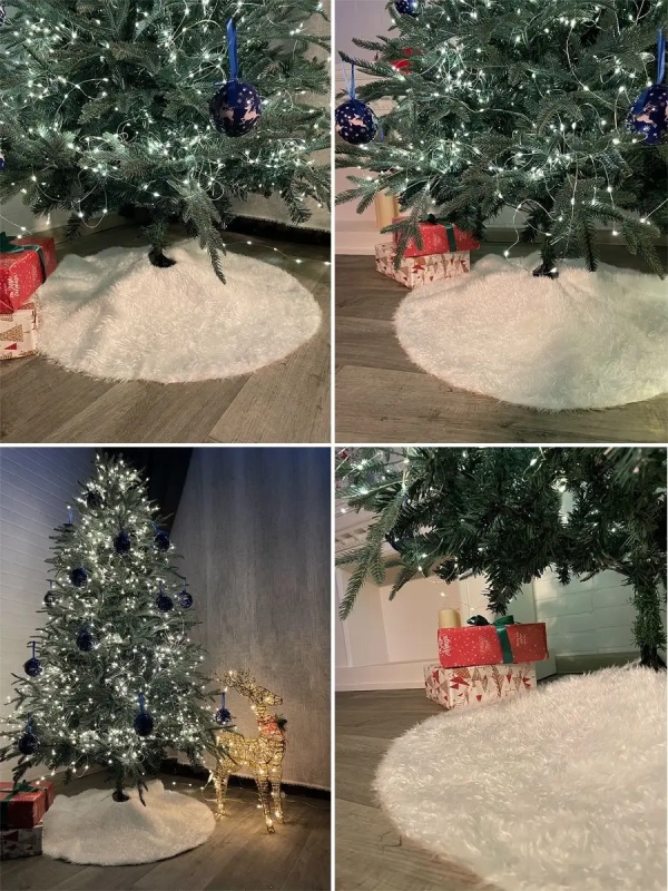 Меховой коврик юбка под елку новогоднюю