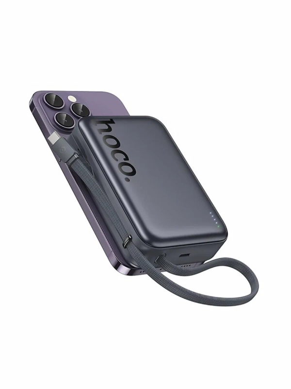 Внешний аккумулятор / повербанк Hoco Q44A 20000mAh PD 45W с функцией Magsafe, встроенный кабель Type-C 45W