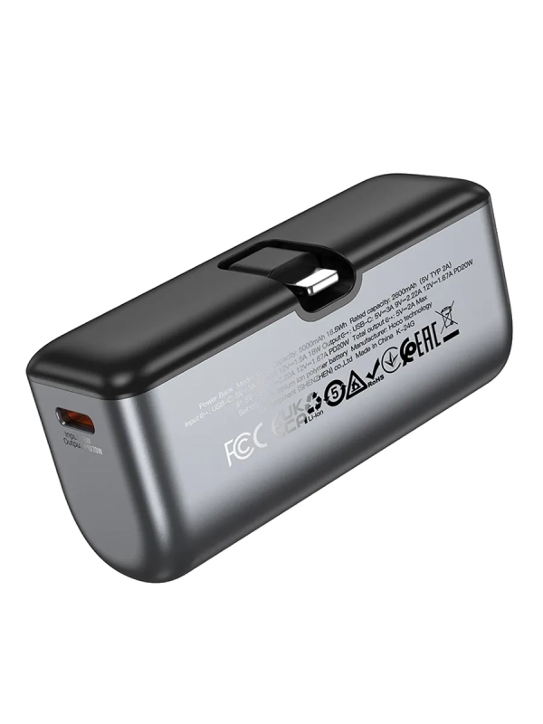 Повербанк 5000 мАч с разъемом Apple Lightning