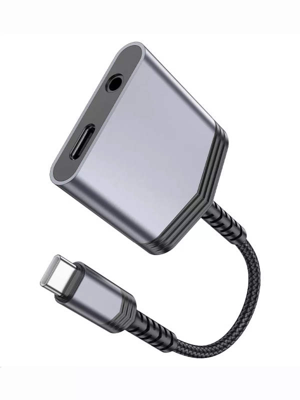 Переходник Hoco LS39 Type-C male to Type-C+3.5 female