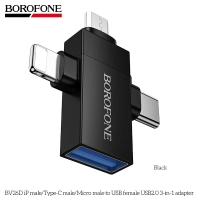 Переходник 3 в 1 USB-A Type-C Micro Lightning