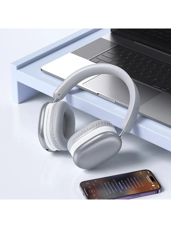 Беспроводные наушники BOROFONE BO27 Rhyme головные серебристые