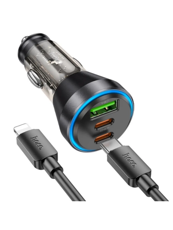 Автомобильное зарядное устройство hoco "NZ12D Lucky" 60W