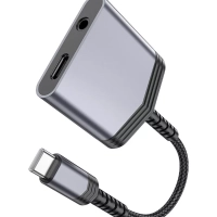 Переходник Hoco LS39 Type-C male to Type-C+3.5 female