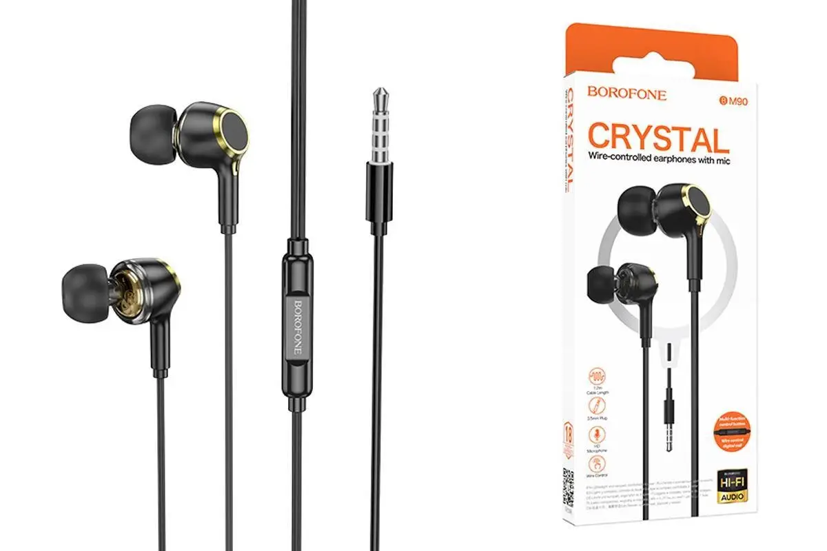 Проводные наушники BOROFONE BM90 черный