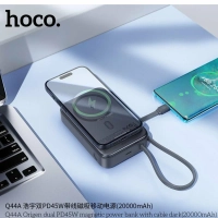 Внешний аккумулятор / повербанк Hoco Q44A 20000mAh PD 45W с функцией Magsafe, встроенный кабель Type-C 45W