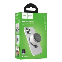 Портативная колонка HOCO HC43, Bluetooth, магнитное крепление, цвет серый