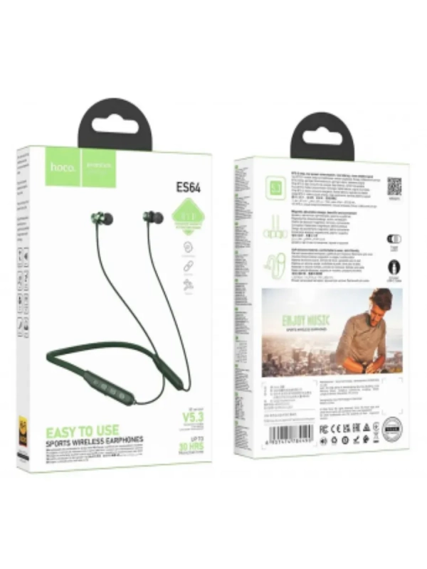 Спортивные вакуумные беспроводные наушники с микрофоном Es64