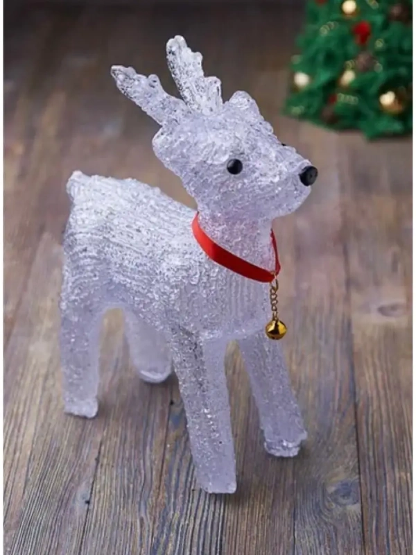 Новогодний светящийся светодиодный олень 25 см.