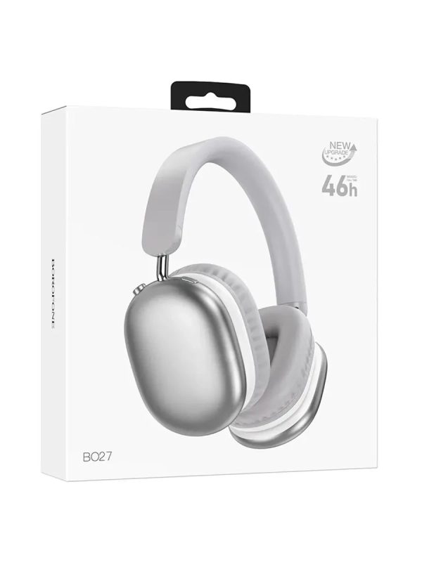 Беспроводные наушники BOROFONE BO27 Rhyme головные серебристые