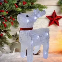 Новогодний светящийся светодиодный олень 25 см.