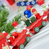 Новогодний паровозик 3 вагонч.20*5см