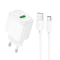 Зарядное устройство USB 3.0 QC с кабелем TYPE-C