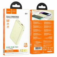Портативный аккумулятор HOCO Q21 Great 22.5W+PD20W, 10000 мА ч, молочный