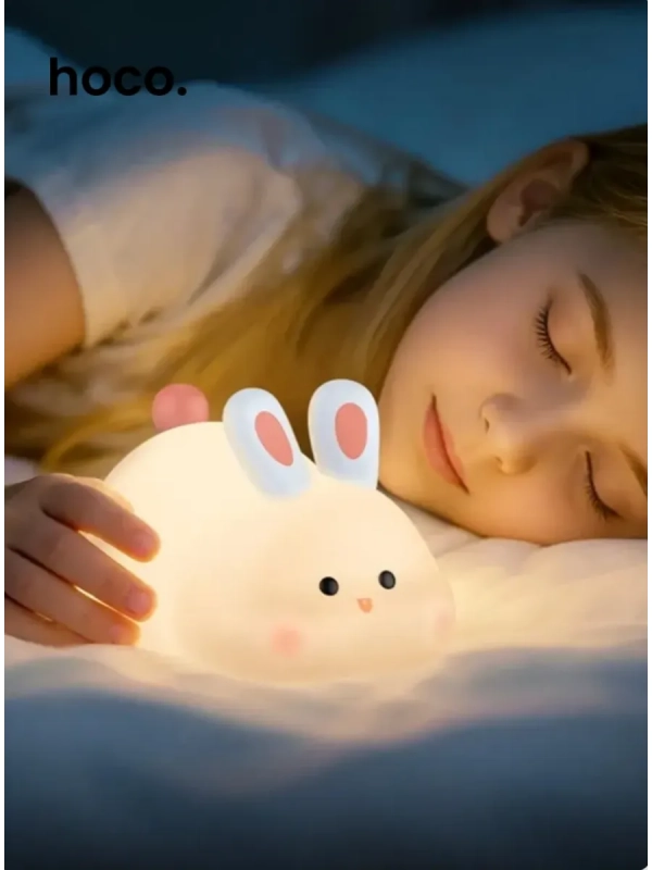 Ночник детский силиконовый светильник зайка HX16