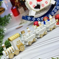 Новогодний паровозик 3 вагонч.20*5см