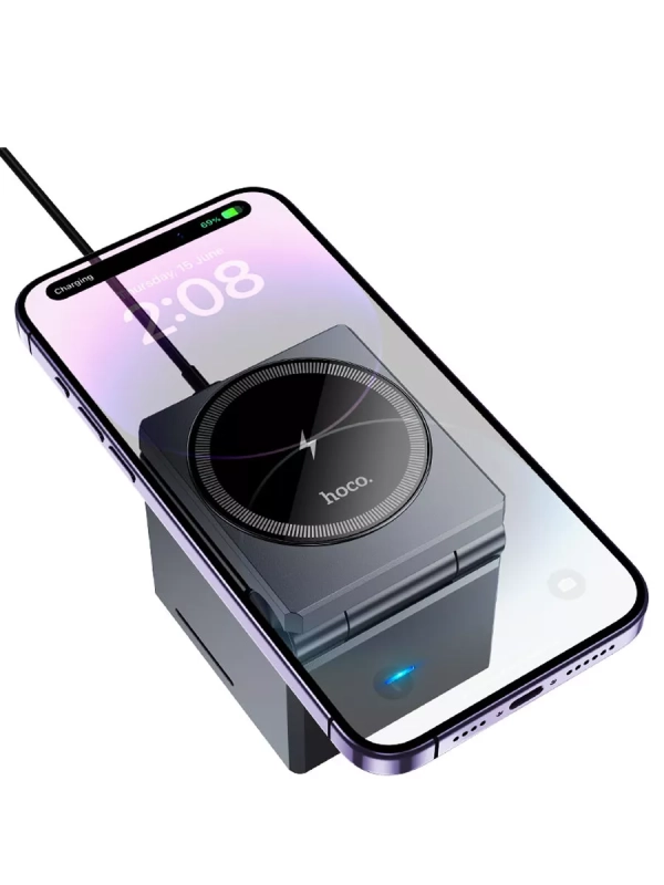 Беспроводная зарядная станция HOCO CQ8 3 в 1
