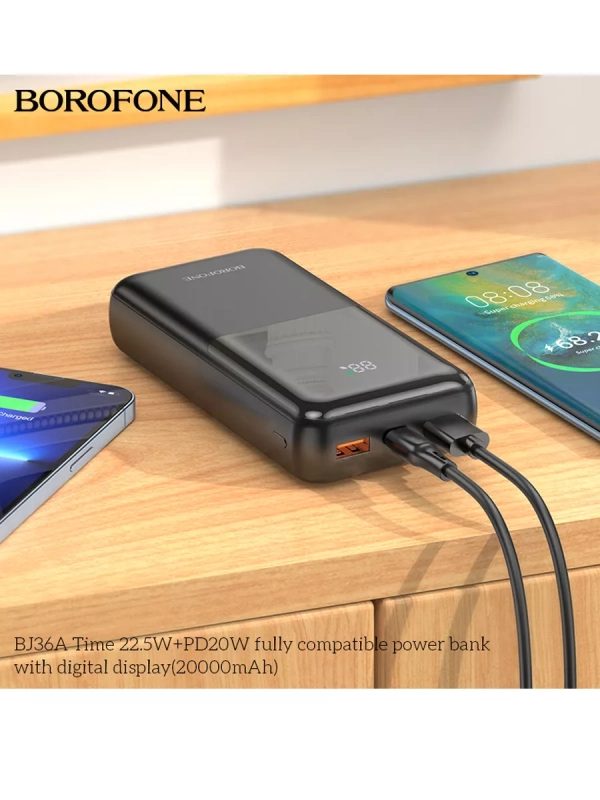 Внешний аккумулятор BJ36A 20000 mAh быстрая зарядка 22,5W