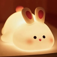 Ночник детский силиконовый светильник зайка HX16