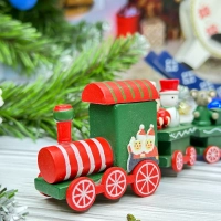 Новогодний паровозик 3 вагонч.20*5см