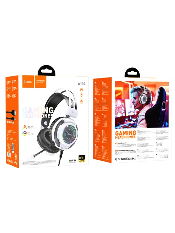 Проводные наушники W110, HOCO, игровые с микрофоном