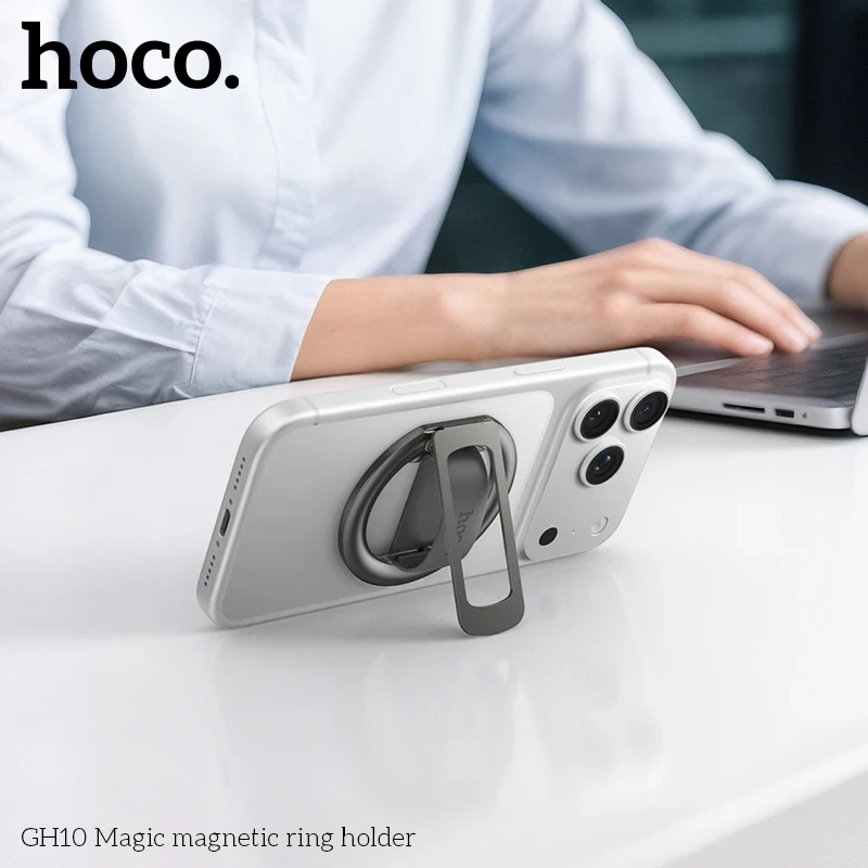 Магнитный держатель для телефона на палец из алюминиевого сплава