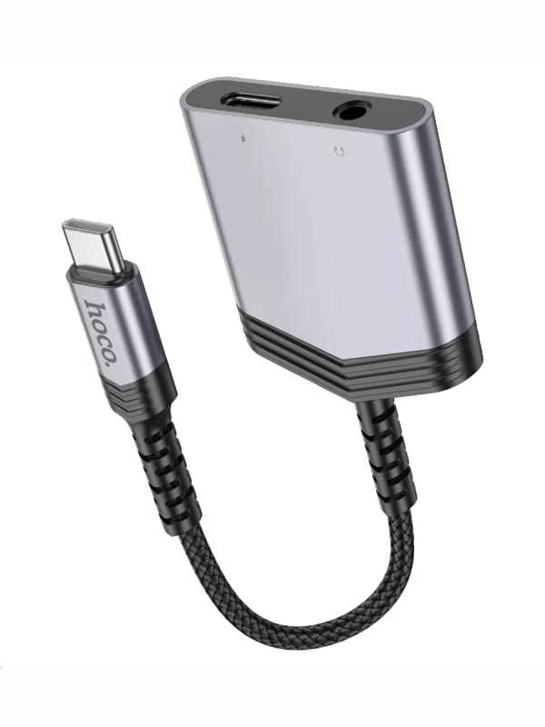 Переходник Hoco LS39 Type-C male to Type-C+3.5 female