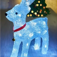 Новогодний светящийся светодиодный олень 25 см.