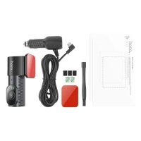 Видеорегистратор автомобильный Hoco DV7 Driving черный, 2K, Wi-Fi, Global