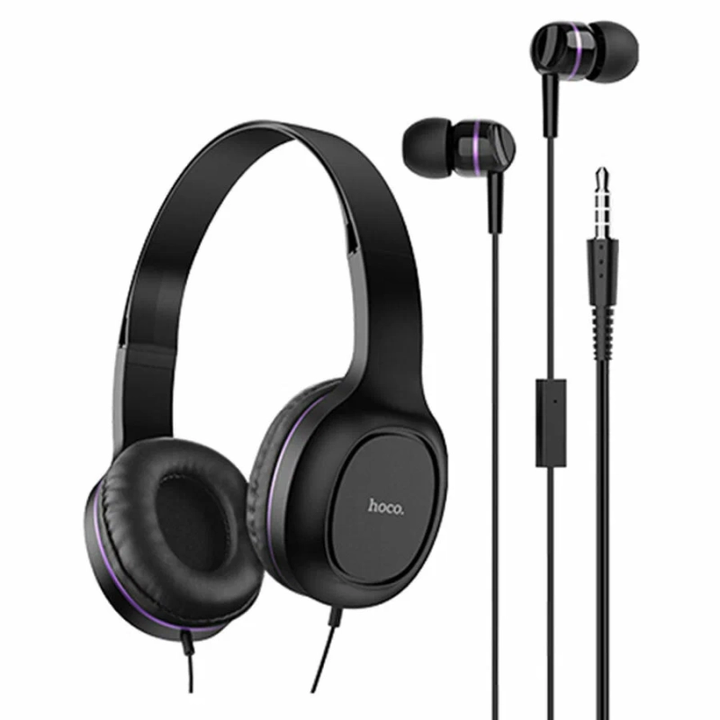 Проводные наушники HOCO W24 Enlighten, Jack 3.5mm, 1.2 м