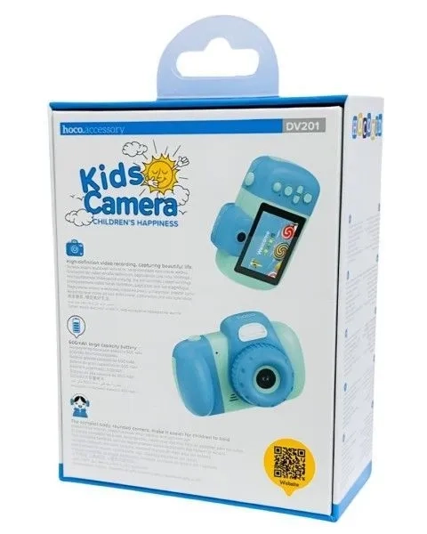 Детский фотоаппарат-камера Hoco DV201, голубой