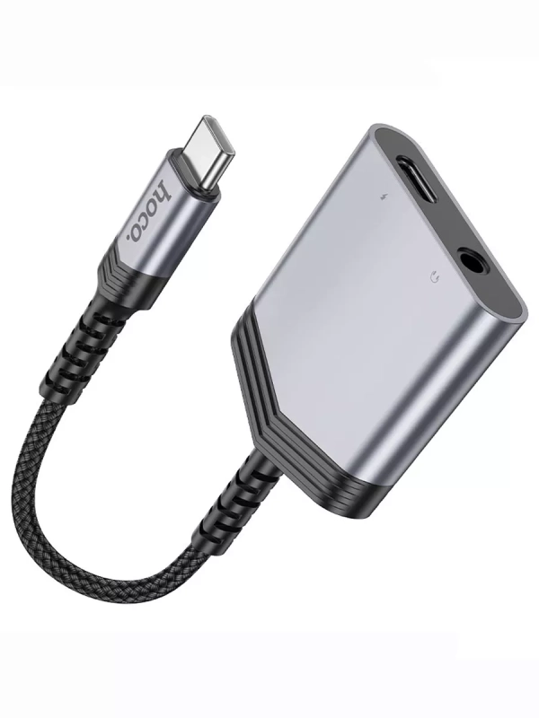 Переходник Hoco LS39 Type-C male to Type-C+3.5 female