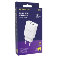 Сетевое зарядное устройство 2xUSB 2.1A 10W белый