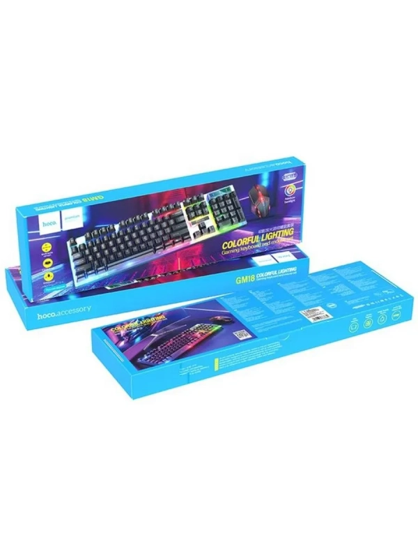Набор проводной игровой Hoco GM18 клавиатура+мышь, подсветка