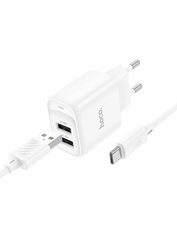 Зарядное устройство для iPhone и android+кабель USB-A-TYPE-C