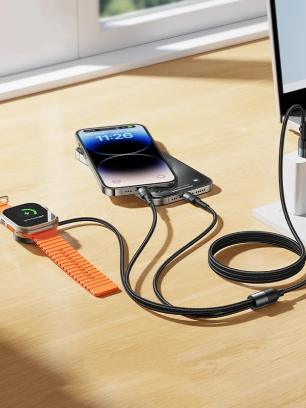 Док-станция для часов с кабелем на 2 разъема